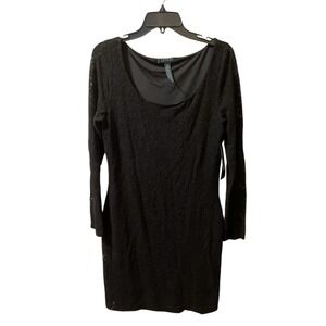 Ralph Lauren Stretch Lace Dress‎ NWT Sz L Party Cocktail LBD $155 Bodycon